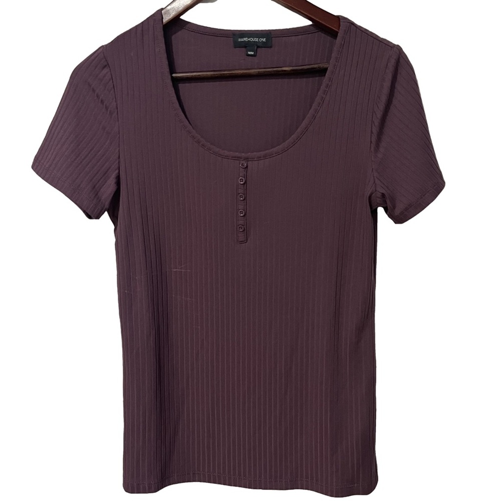 COPY - Warehouse purple short sleeve top size medium